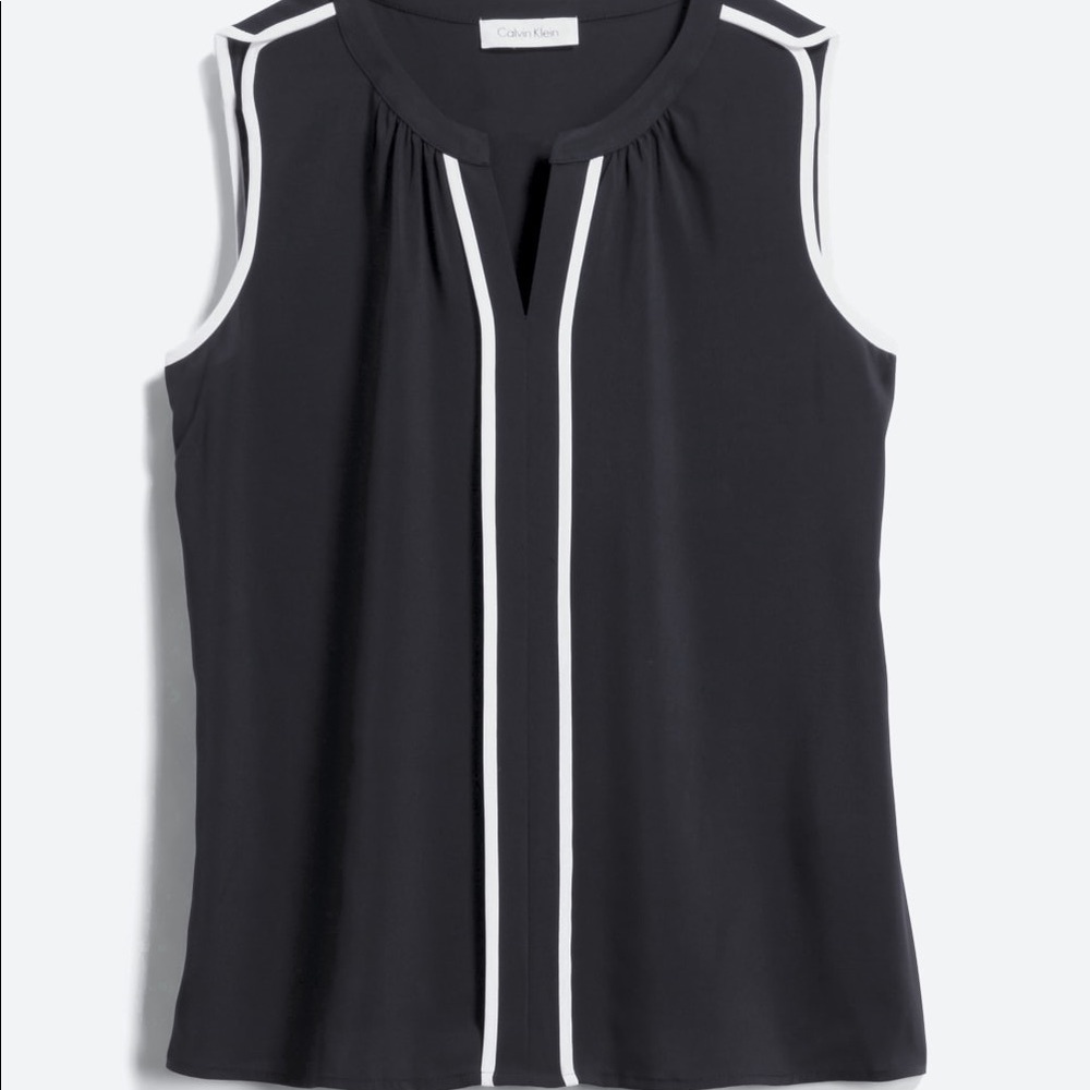 Calvin Klein Women’s Career Blouse | L, Navy